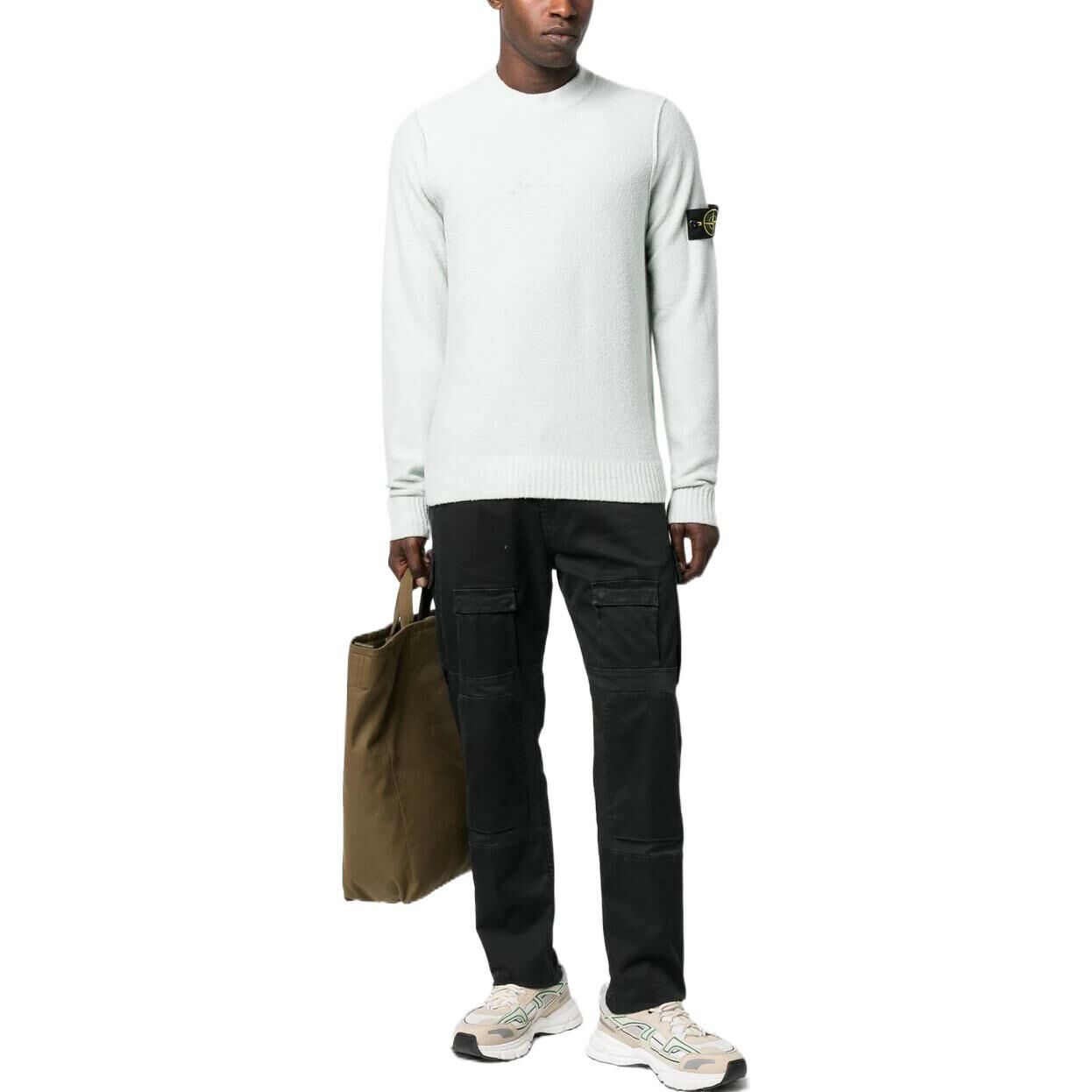 【代購】STONE ISLAND Sweaters Men Pink Wax Blue