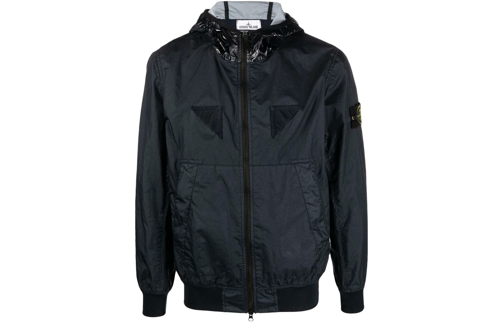 【代購】STONE ISLAND Compass-Patch Zipped Hooded Jacket