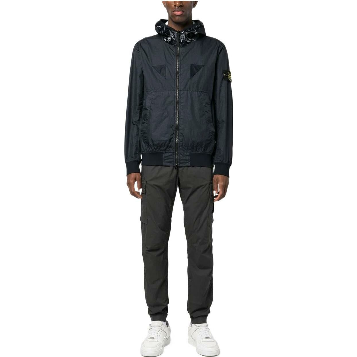 【代購】STONE ISLAND Compass-Patch Zipped Hooded Jacket