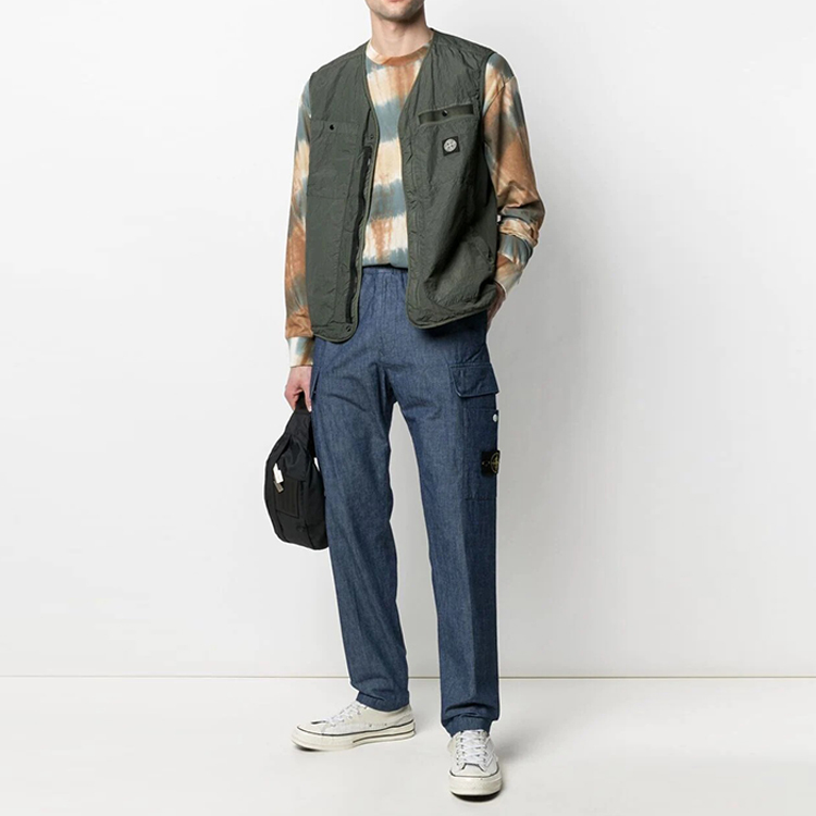 【代購】STONE ISLAND Cargo Pants Men Dark Blue