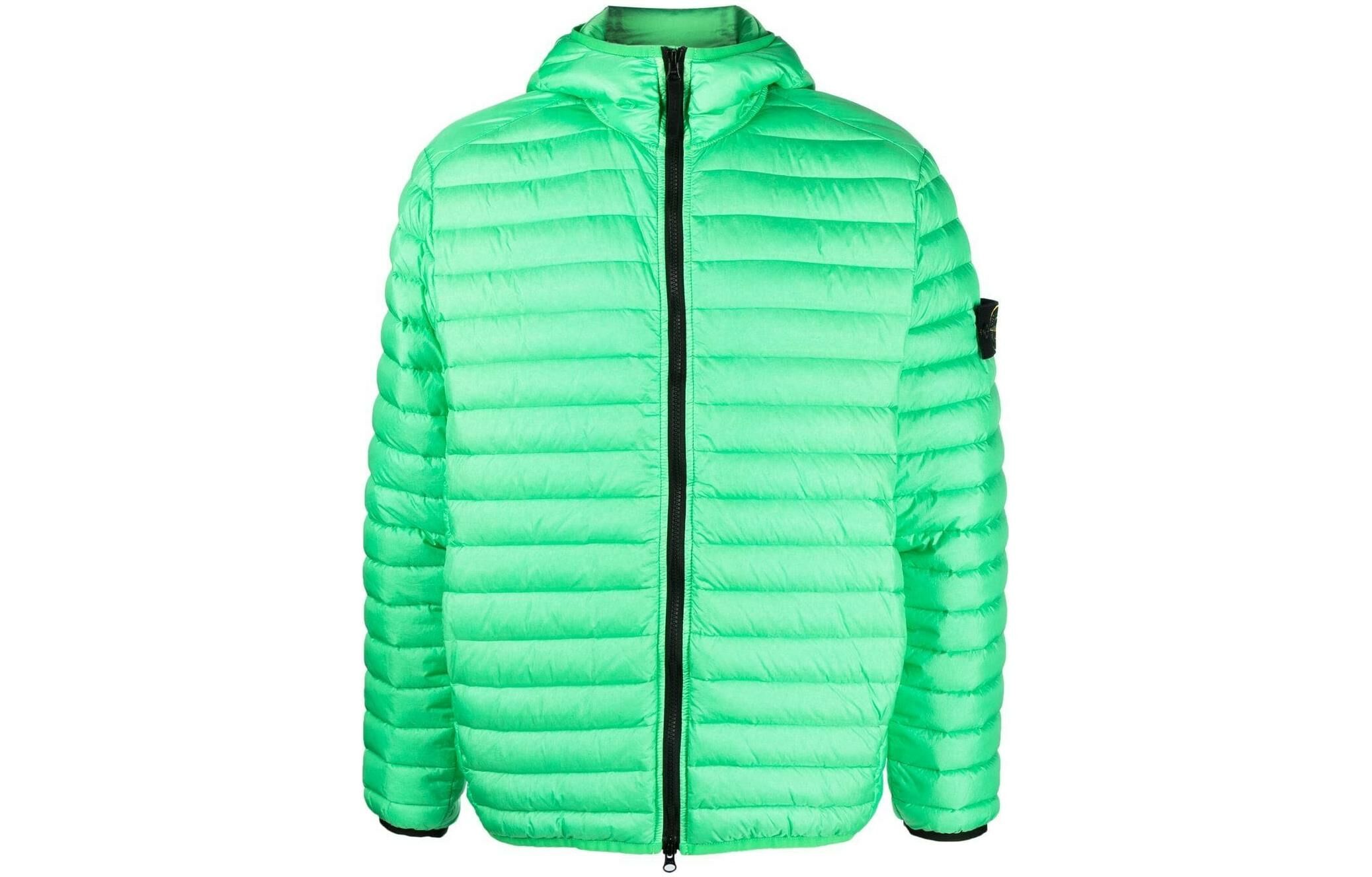 【代購】STONE ISLAND Logo Patch Zip-Up Quilted Jacket