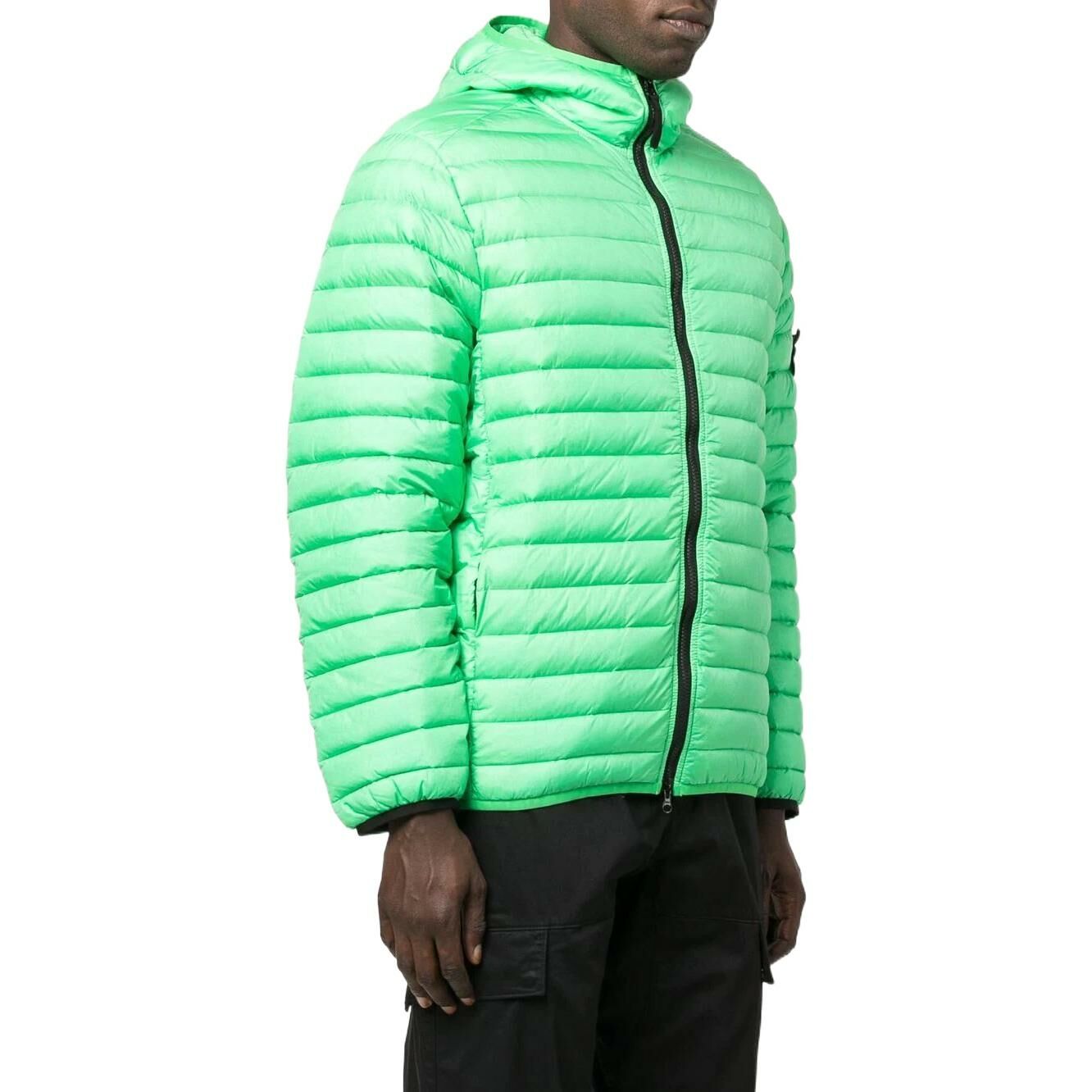 【代購】STONE ISLAND Logo Patch Zip-Up Quilted Jacket