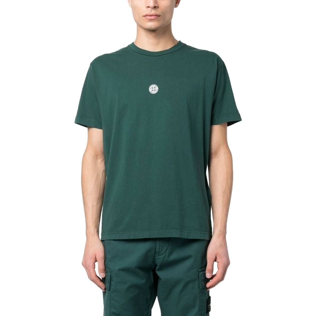 【代購】STONE ISLAND Logo Printed Crewneck T-Shirt