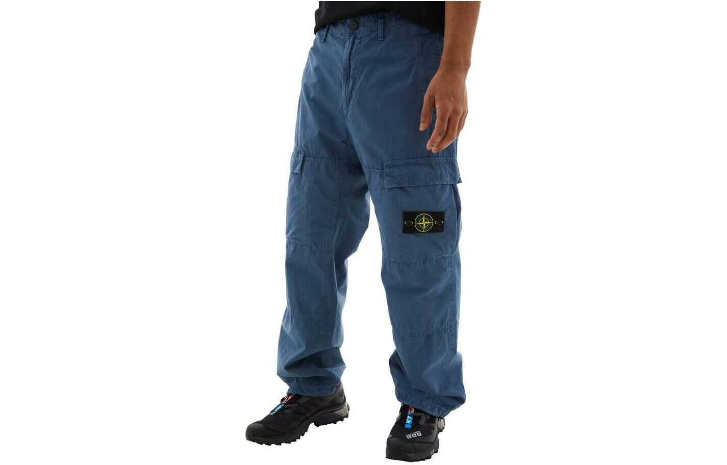 【代購】STONE ISLAND Compass-appliqué Cargo Trousers