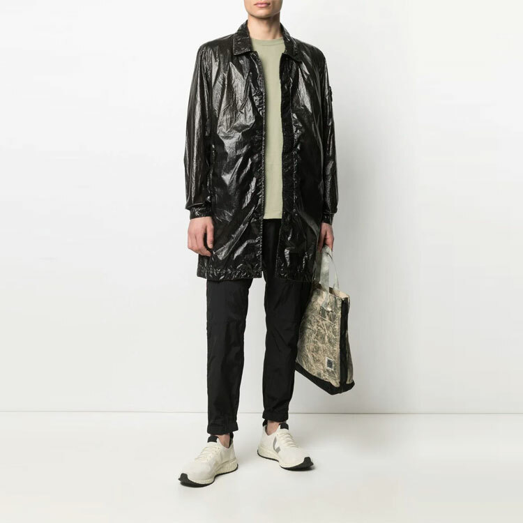 【代購】STONE ISLAND Trench Coats Men Black