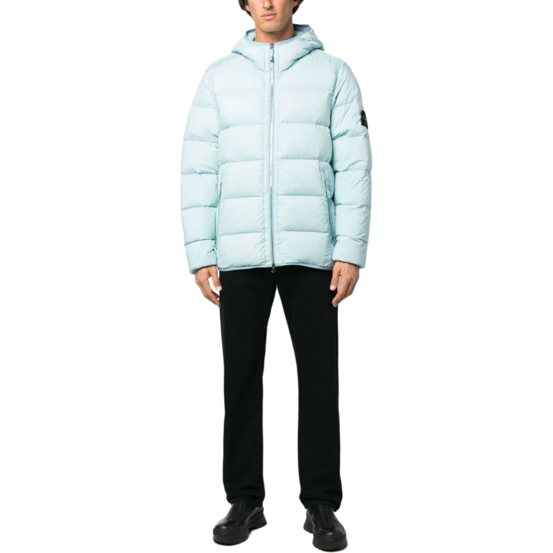 【代購】STONE ISLAND Down Jacket Men's Sky Blue