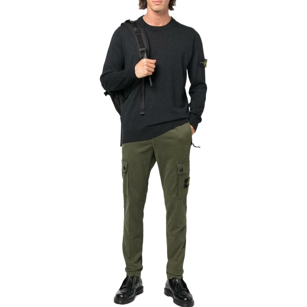 【代購】STONE ISLAND Casual Pants Men Army Green
