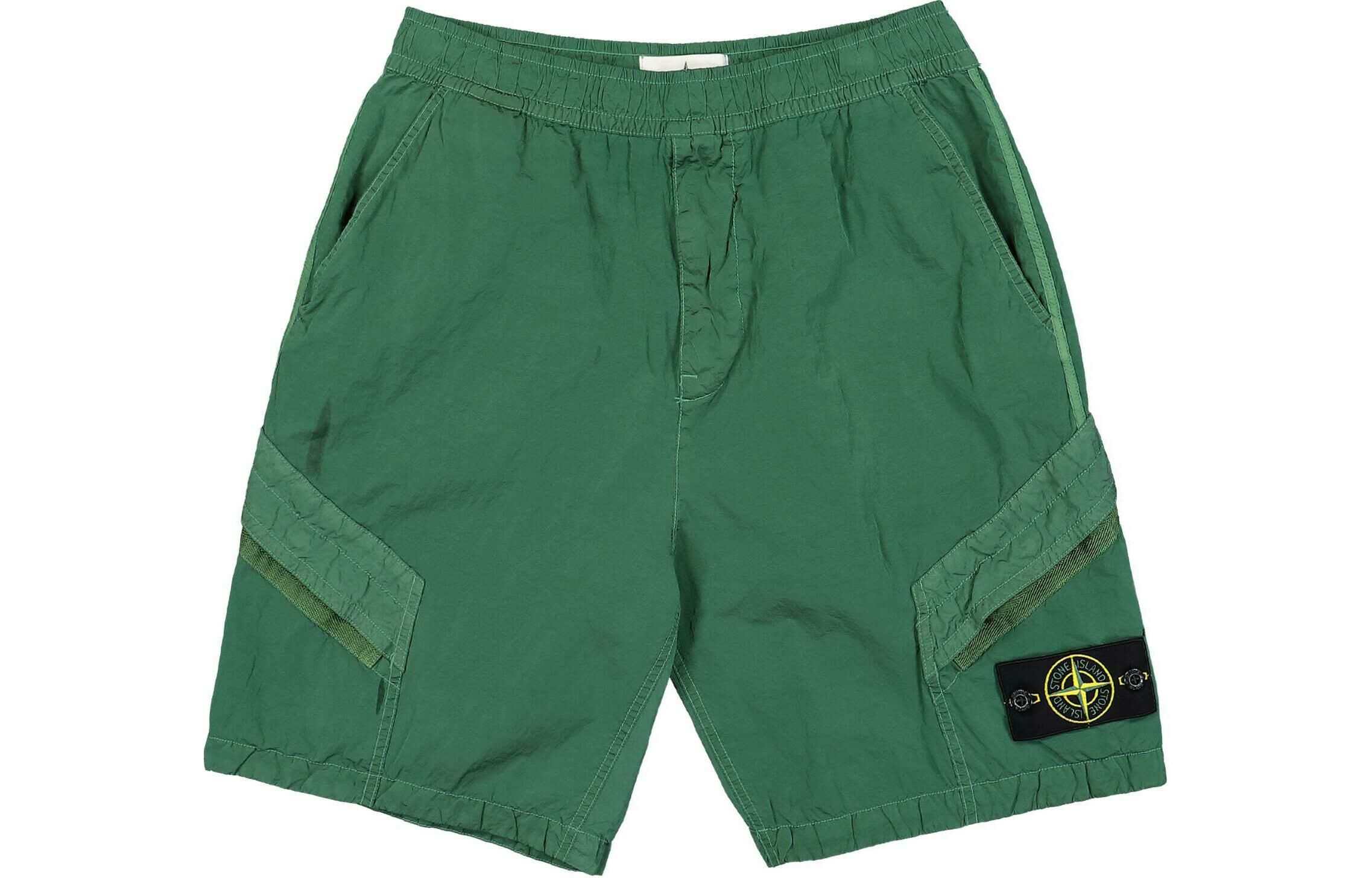 【代購】STONE ISLAND Metallic Cargo Bermuda Shorts