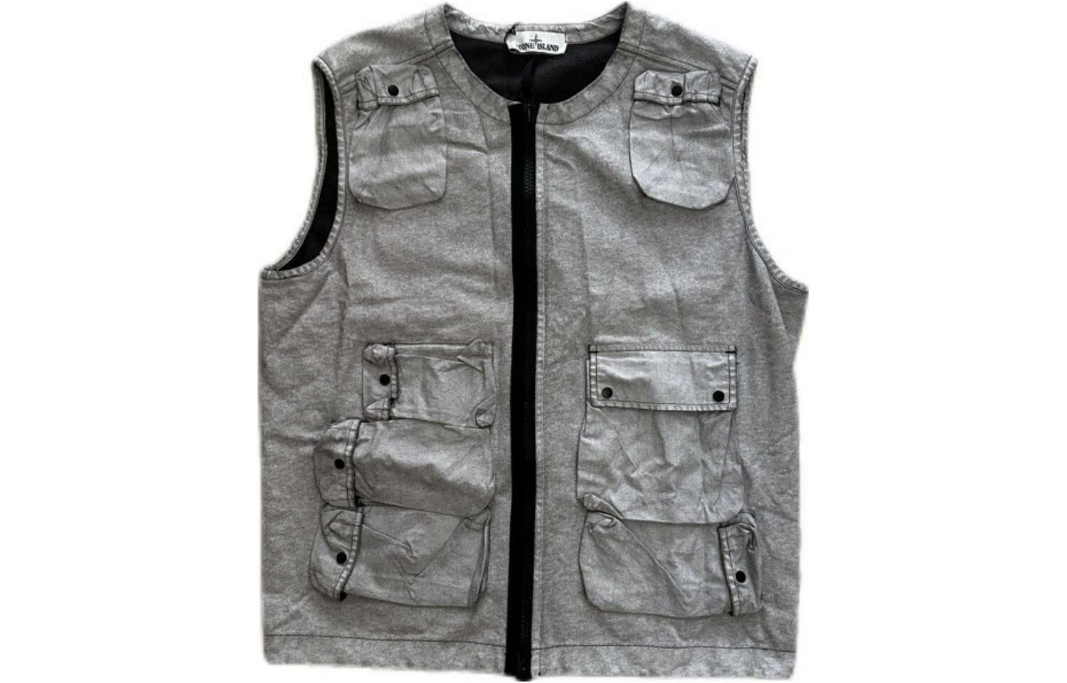 【代購】STONE ISLAND Vest Unisex Silver