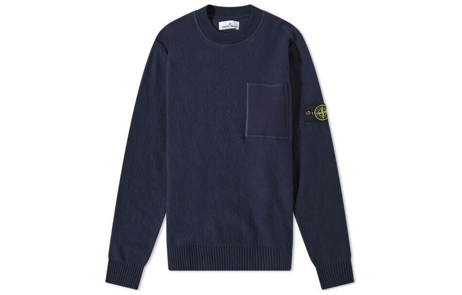 【代購】STONE ISLAND 523D2 Soft Cotton With Mix Fabric Knit Sweater
