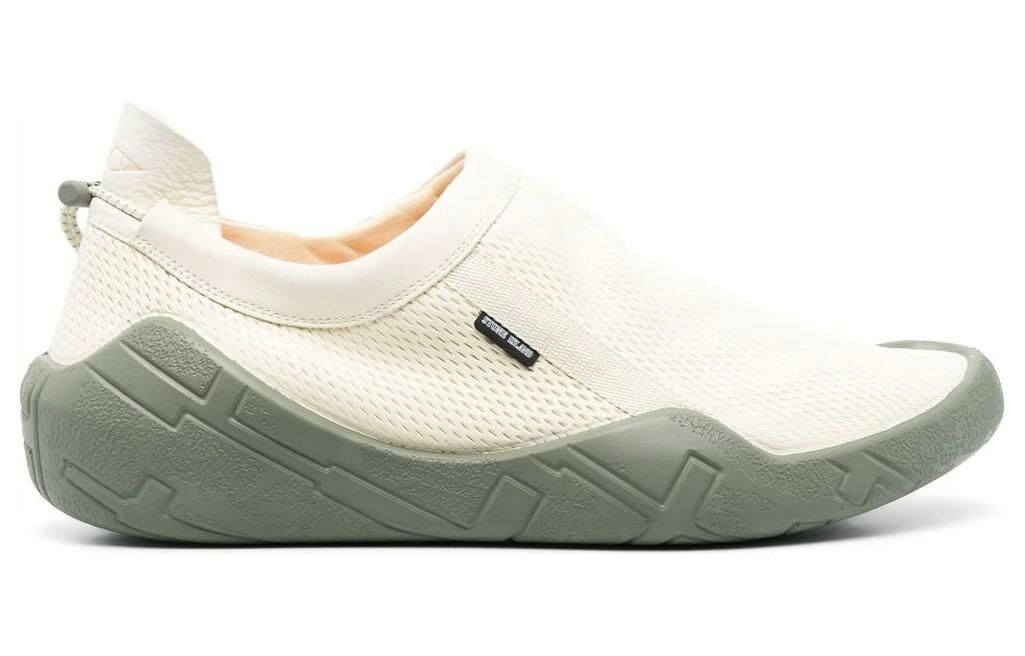 【代購】STONE ISLAND Shadow Project Logo-patch Leather Slip-on Sneakers