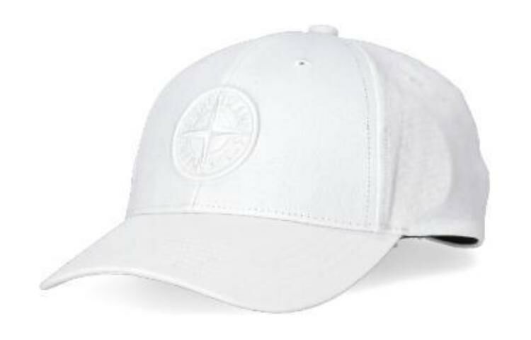 【代購】STONE ISLAND Cotton Baseball Caps Men's White