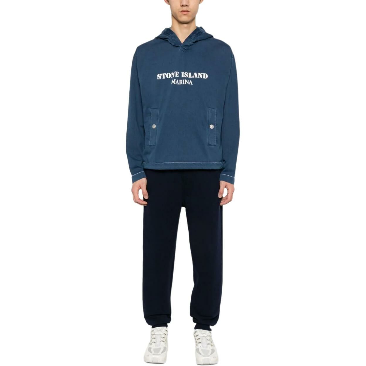 【代購】STONE ISLAND Logo-print Cotton Hoodie