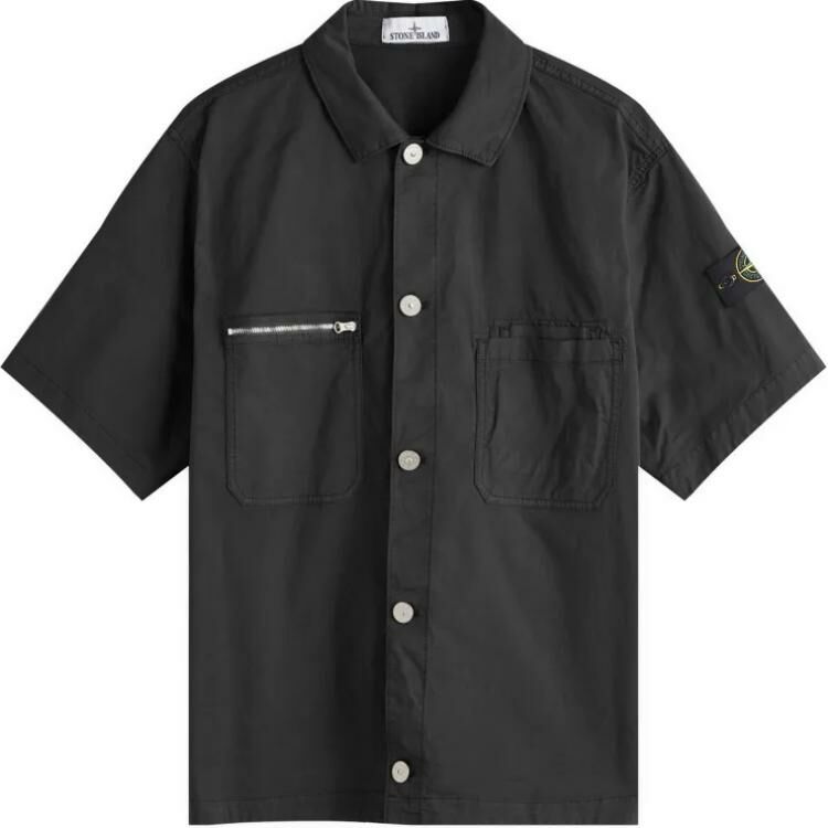 【代購】STONE ISLAND Logo Patch Short Sleeved Shirt
