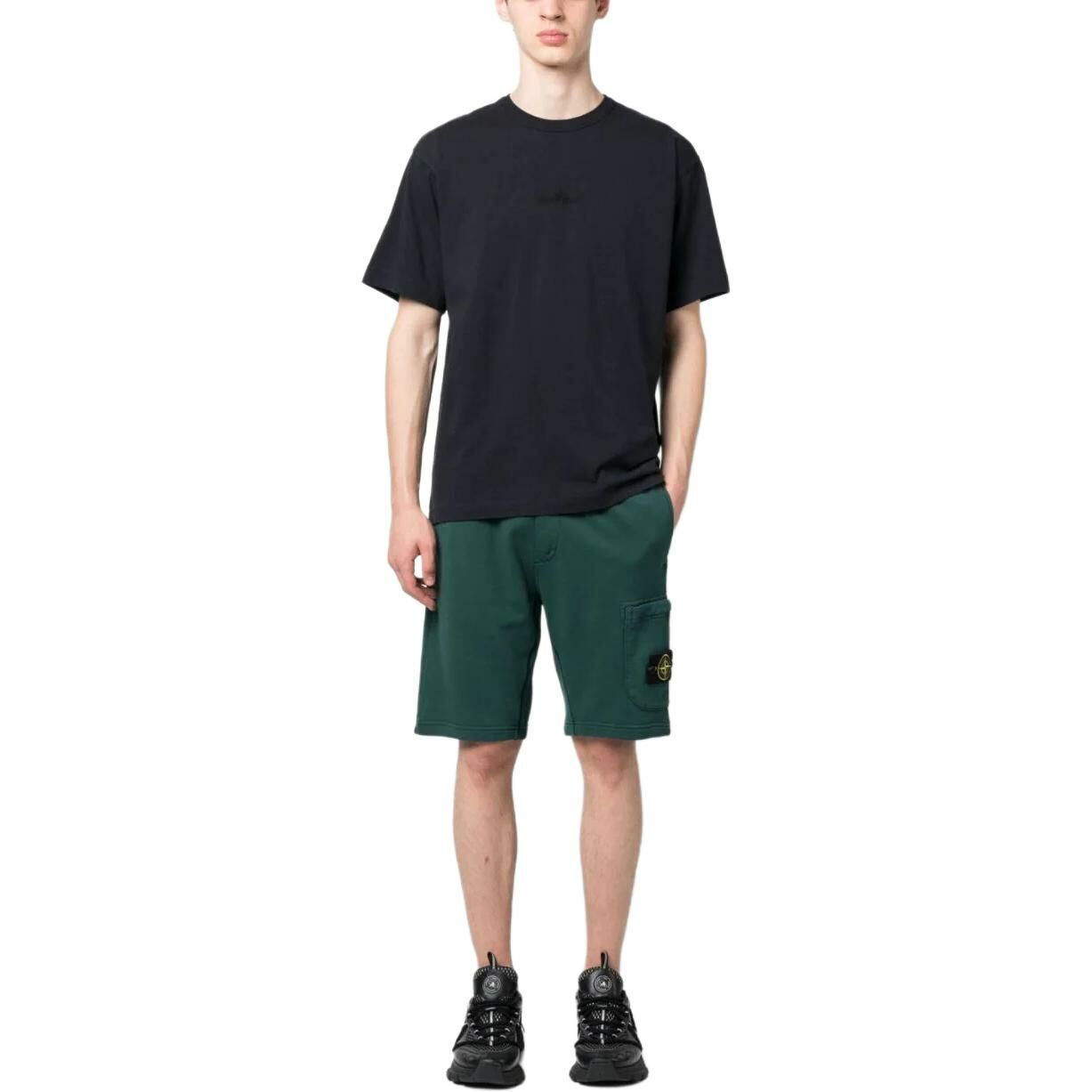 【代購】STONE ISLAND Logo-patch Track Shorts