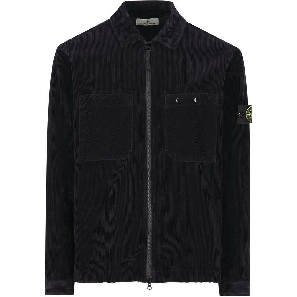 【代購】STONE ISLAND Logo Patch Corduroy Overshirt