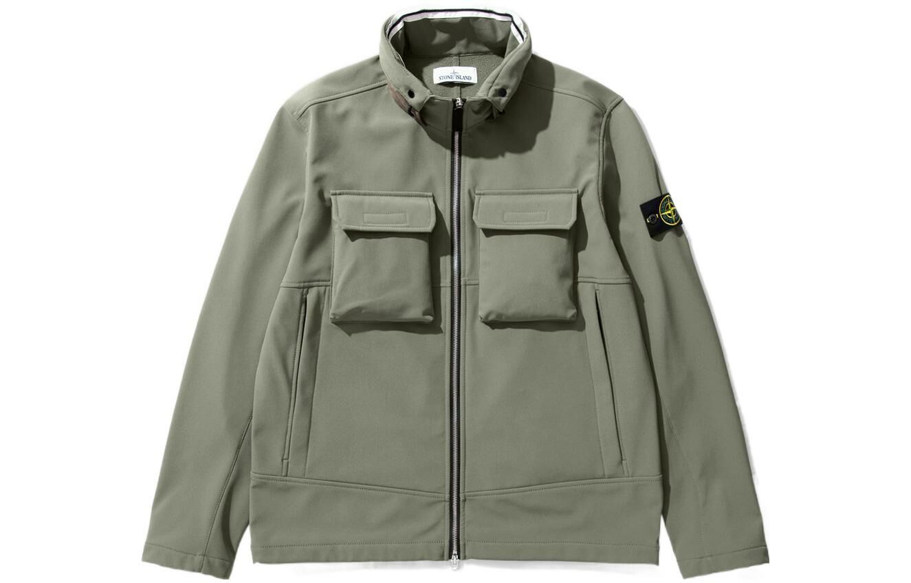 【代購】STONE ISLAND LIGHT SOFT SHELL-R SERIES SOFT SHELL Jackets Men Sage Green