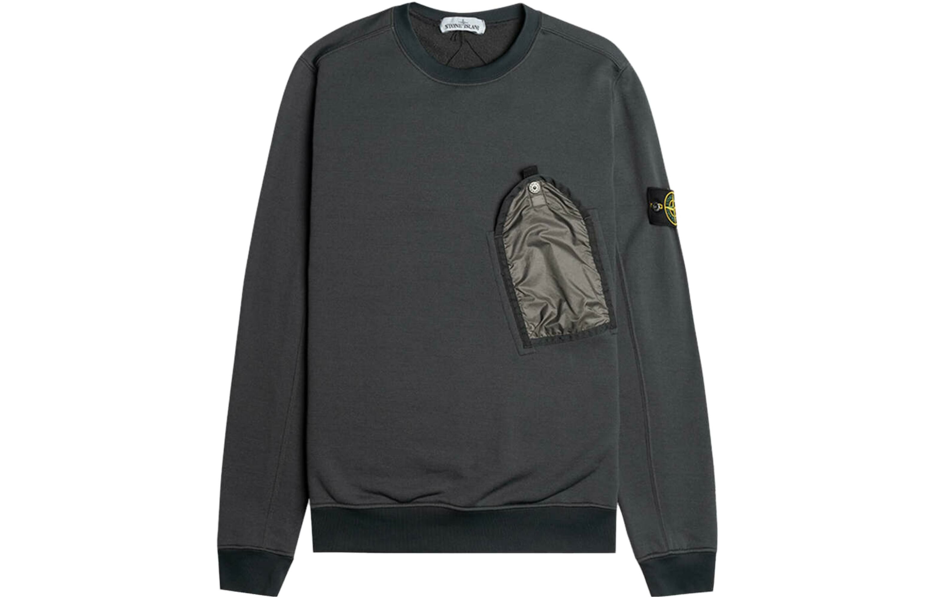 【代購】STONE ISLAND Sweatshirts Men Smoke Gray Mixed Color