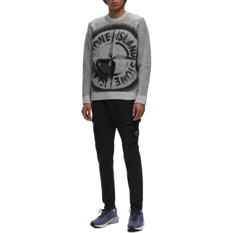 【代購】STONE ISLAND Logo-Patch Tapered Trousers