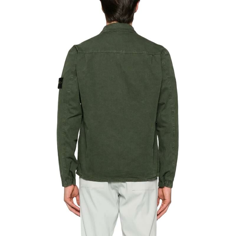 【代購】STONE ISLAND Compass-badge Cotton Shirt Jacket