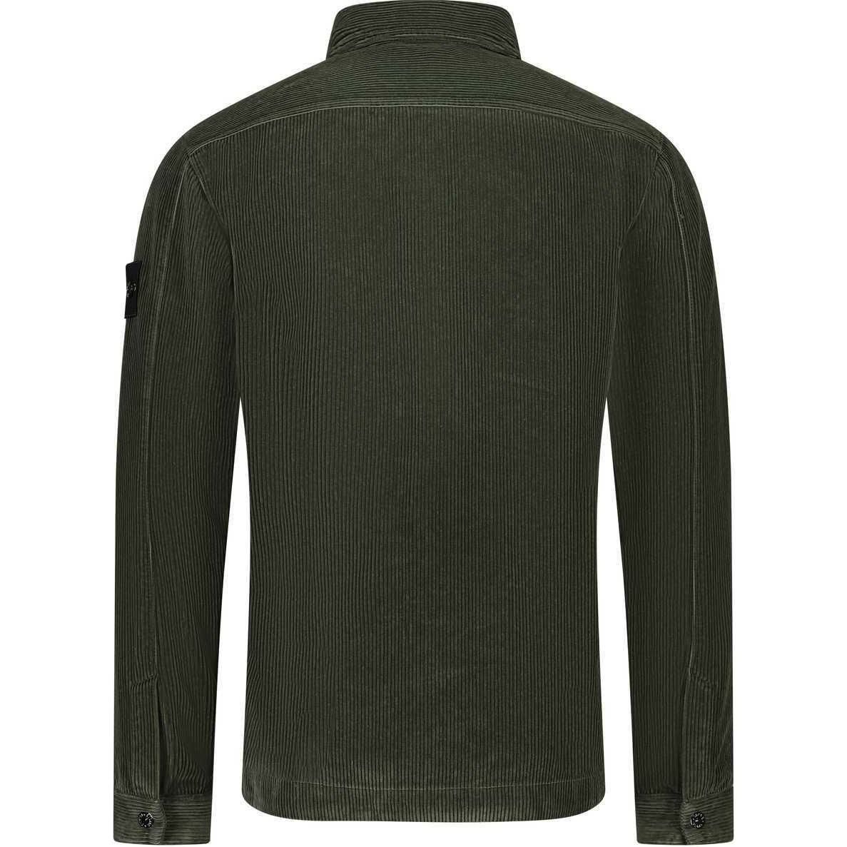 【代購】STONE ISLAND Logo Patch Corduroy Overshirt