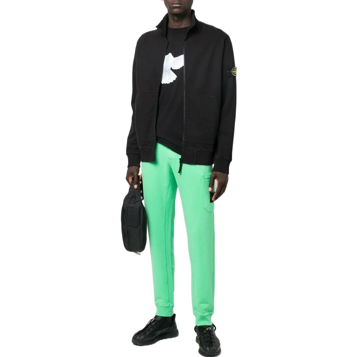 【代購】STONE ISLAND Knitted Sweatpants Men Green