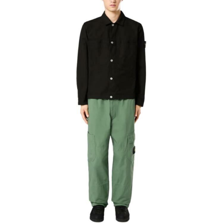 【代購】STONE ISLAND Logo Patch Shirt Jacket