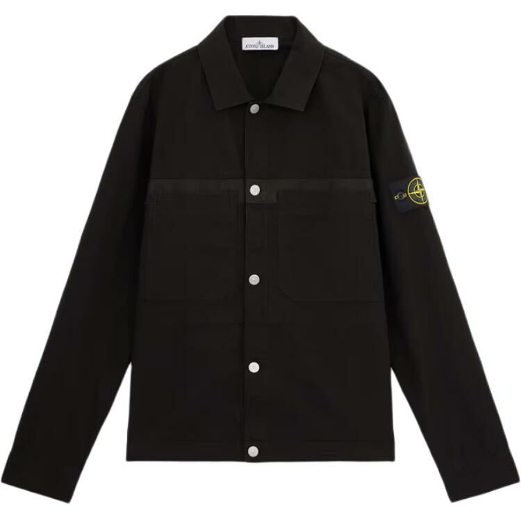 【代購】STONE ISLAND Logo Patch Shirt Jacket