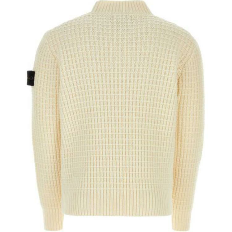 【代購】STONE ISLAND Logo Patch Mock Neck Sweater