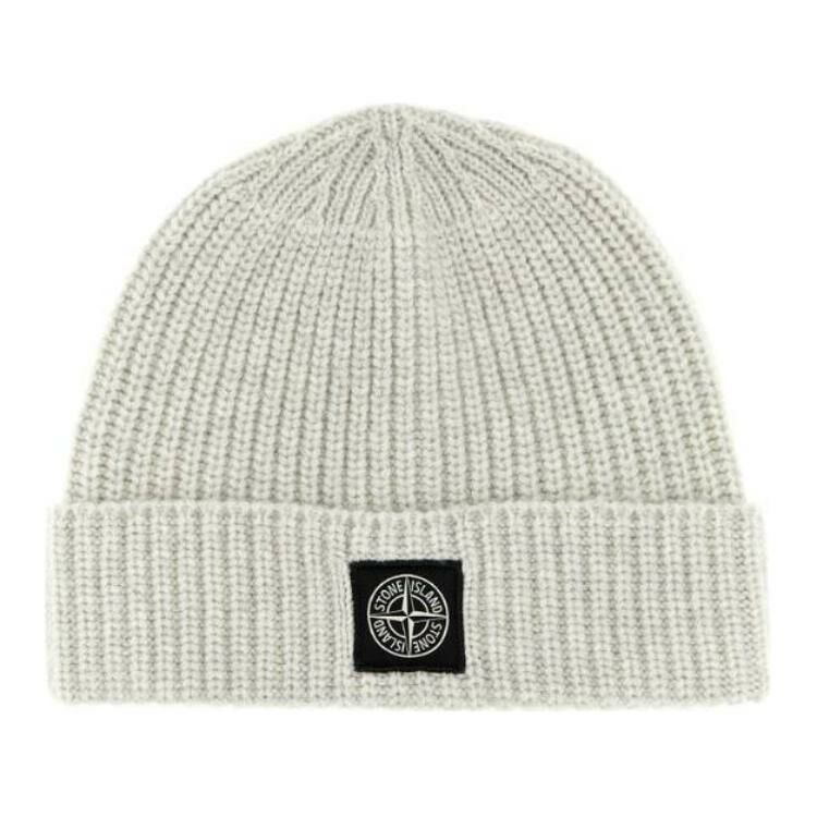 【代購】STONE ISLAND Logo-Patch Knitted Beanie