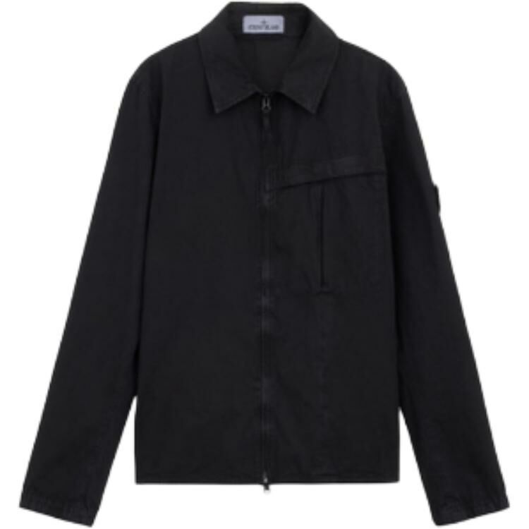 【代購】STONE ISLAND Zip-Up Long-Sleeved Shirt