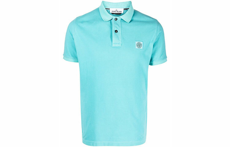 【代購】STONE ISLAND Polo Shirts Men Light Blue
