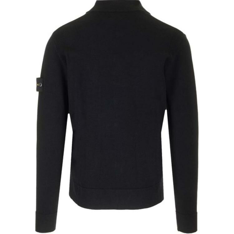 【代購】STONE ISLAND Logo Patch Zip-Up Cardigan