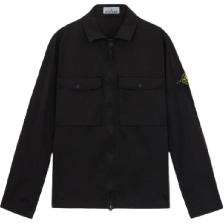 【代購】STONE ISLAND Logo Patch Zip-Up Jacket