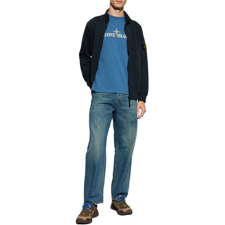 【代購】STONE ISLAND Logo Patch Zip-Up Jacket