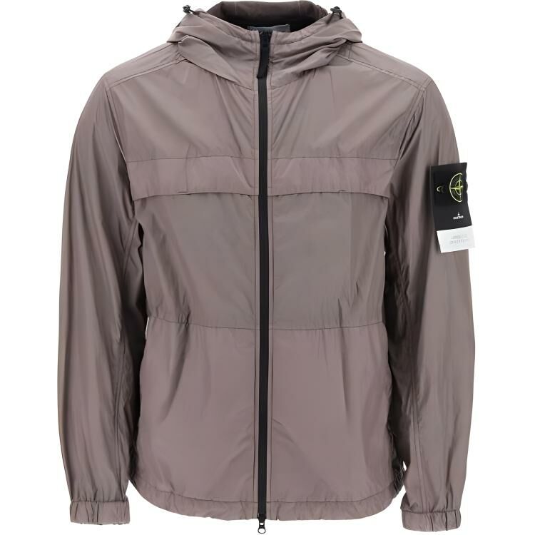 【代購】STONE ISLAND Compass-badge Crinkled Hooded Jacket