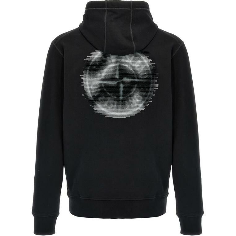 【代購】STONE ISLAND Logo Printed Drawstring Hoodie