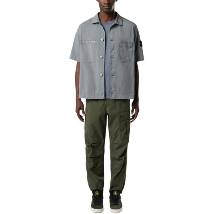 【代購】STONE ISLAND FW24 Shirt Unisex Gray Green