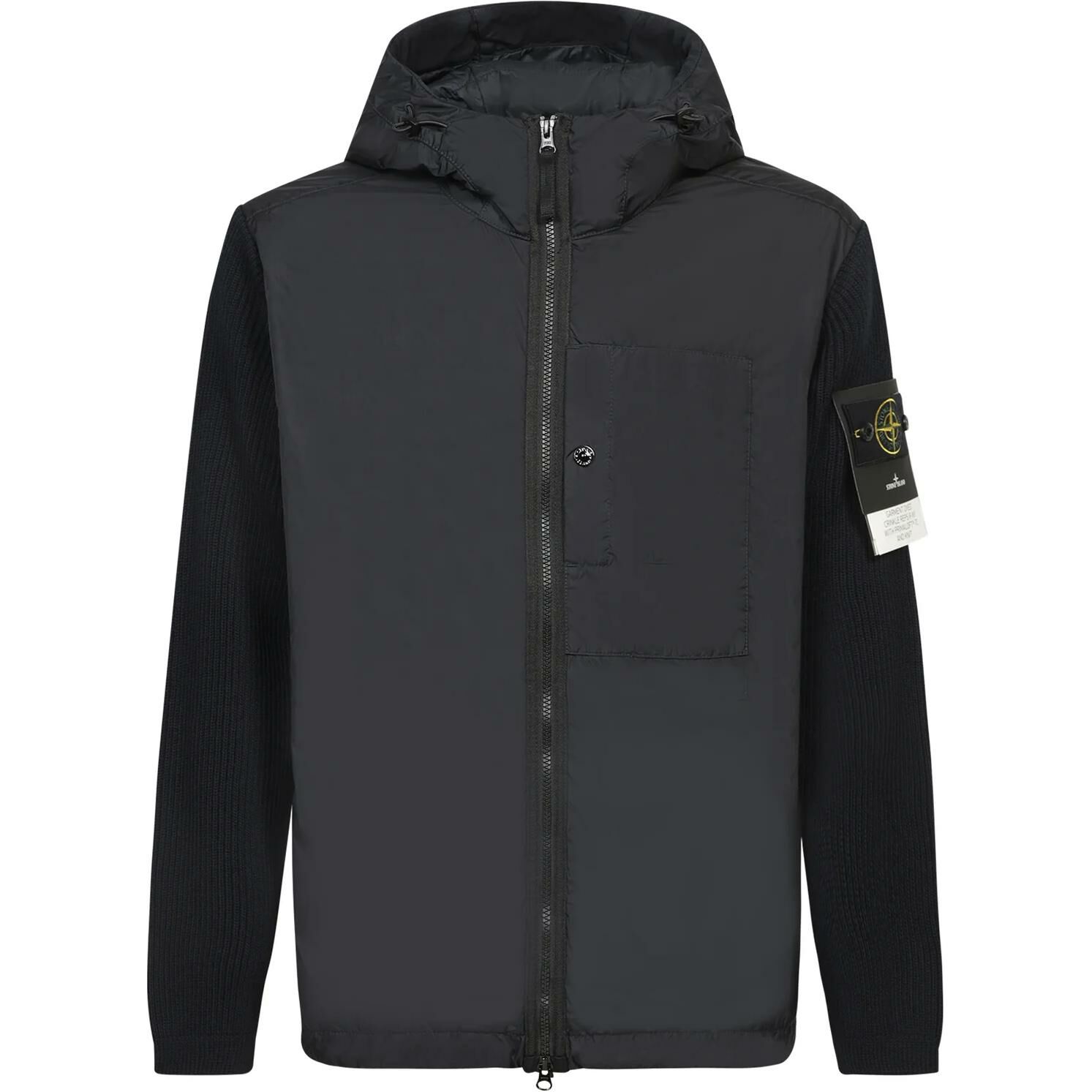 【代購】STONE ISLAND Panelled Zip-Up Hooded Jacket