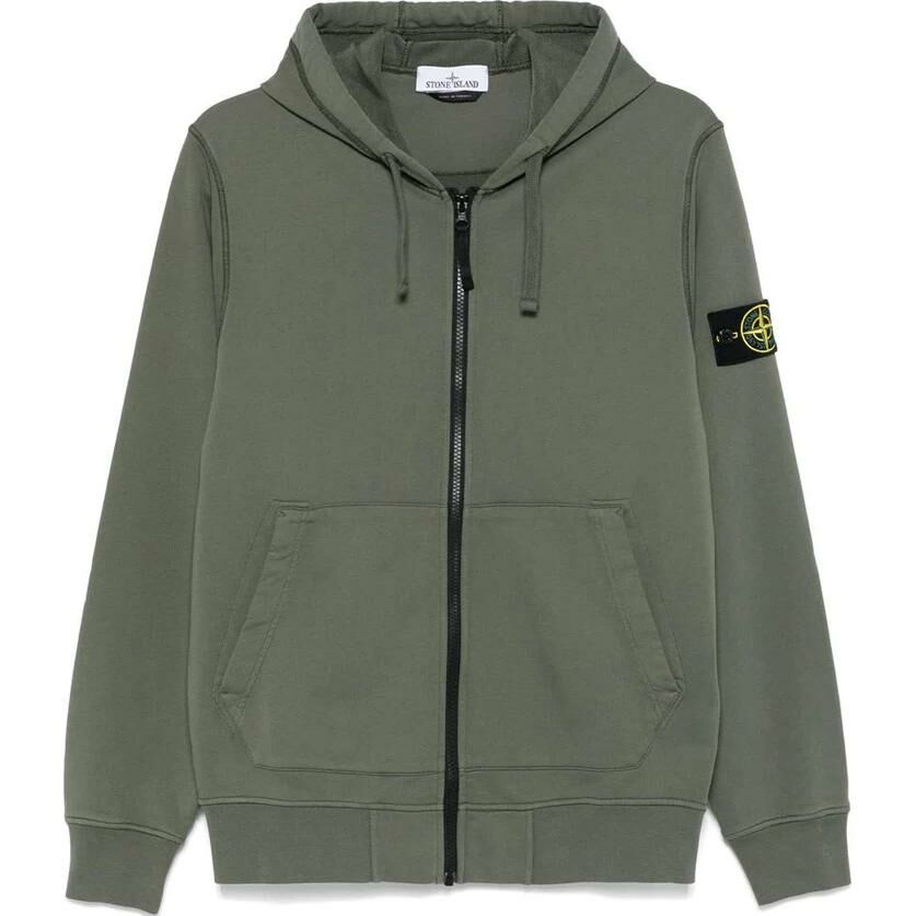 【代購】STONE ISLAND Logo Patch Zip-Up Hoodie