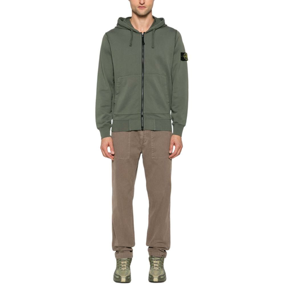 【代購】STONE ISLAND Logo Patch Zip-Up Hoodie