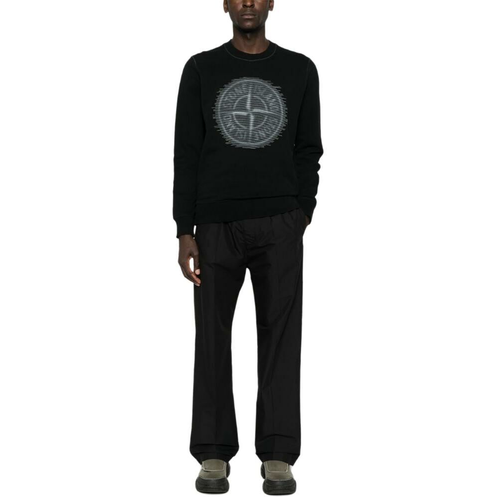 【代購】STONE ISLAND Compass Detailed Crewneck Sweatshirt
