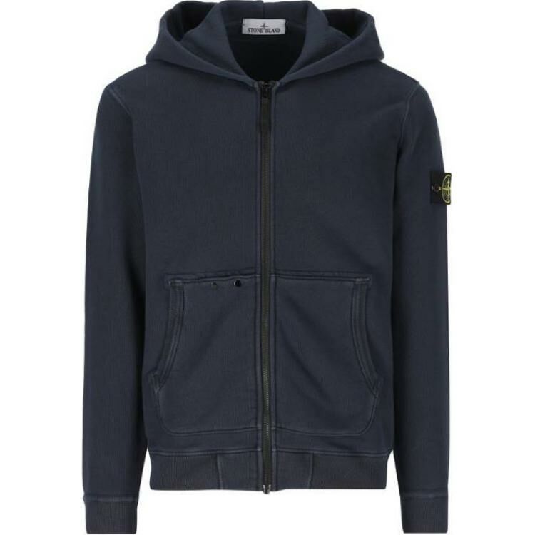 【代購】STONE ISLAND Logo Patch Zip-Up Hoodie