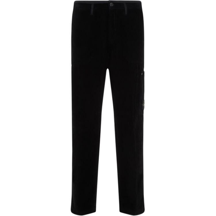【代購】STONE ISLAND Logo-Patch Corduroy Trousers