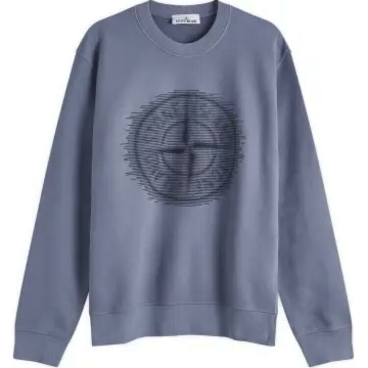 【代購】STONE ISLAND Compass Detailed Crewneck Sweatshirt