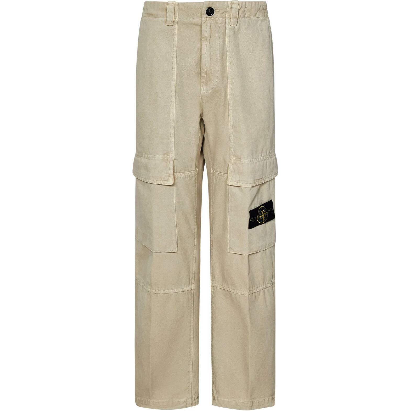 【代購】STONE ISLAND Logo Patch Cargo Pants