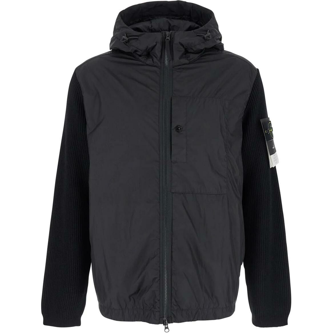 【代購】STONE ISLAND Panelled Zip-Up Hooded Jacket