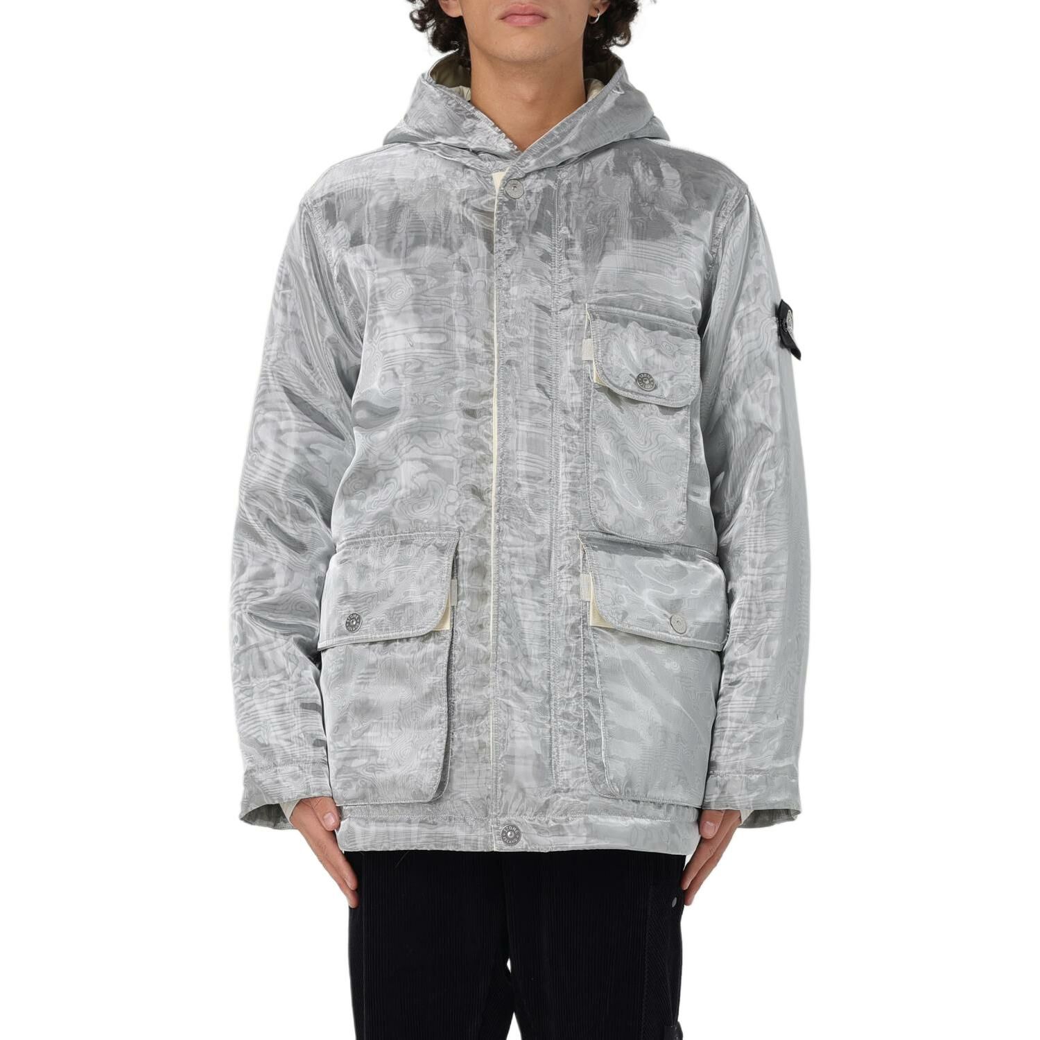 【代購】STONE ISLAND Moire-effect Puffer Jacket