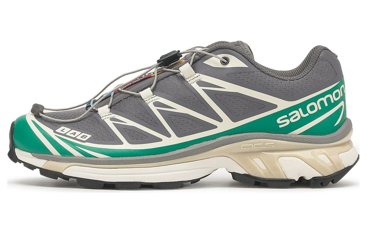 【代購】SALOMON XT-6 Cushioning Anti-Slip And Wear-Resistant Low-Top Hiking Shoes Unisex Gray Green