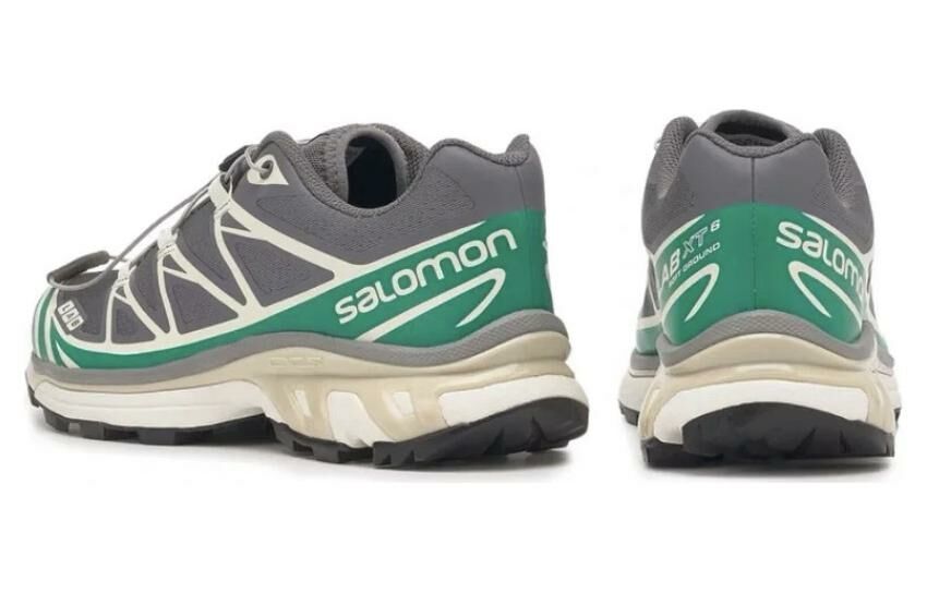 【代購】SALOMON XT-6 Cushioning Anti-Slip And Wear-Resistant Low-Top Hiking Shoes Unisex Gray Green